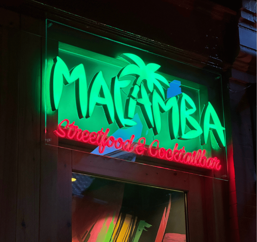 Lichtreclame, Macamba Doetinchem, horeca - Mansign