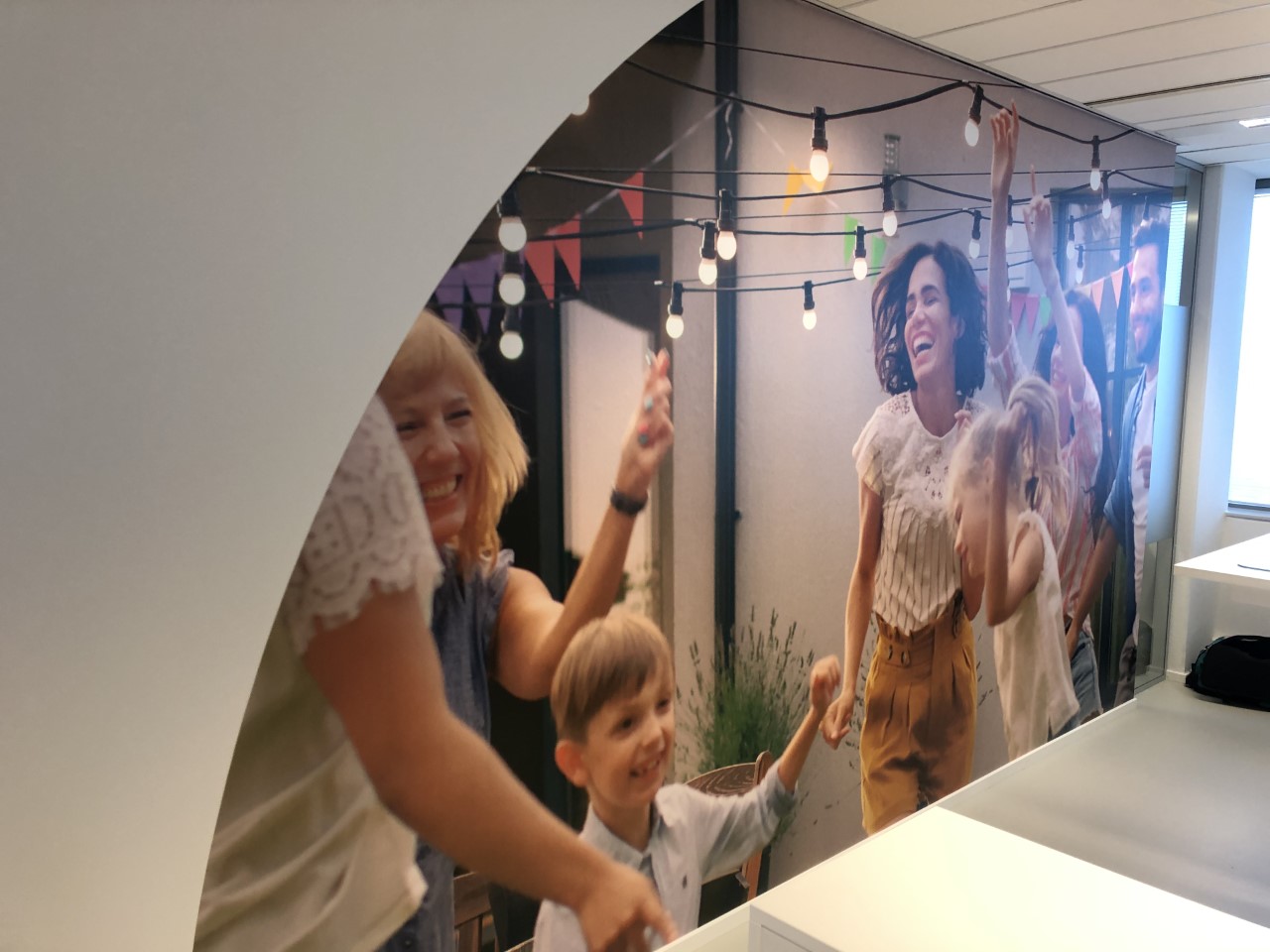 Wanddecoratie, Airtex,Beter Horen kantoor - Mansign